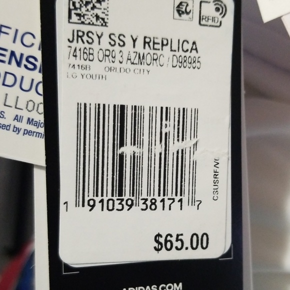 ⚽️ Adidas Orlando City  Kids Football Jersey L - Picture 3 of 8